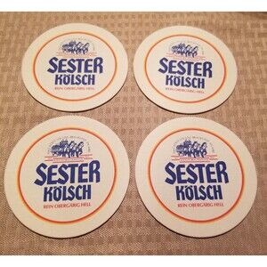 Vintage Sester Kolsch Bierdeckel Beer mat (coaster) set of 4